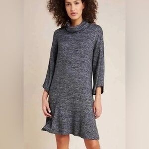 Saturday Sunday Anthropologie Heather Gray Julietta Cowl Neck Sweater Dress